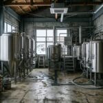 小規模クラフトビール醸造所のタンクルーム
