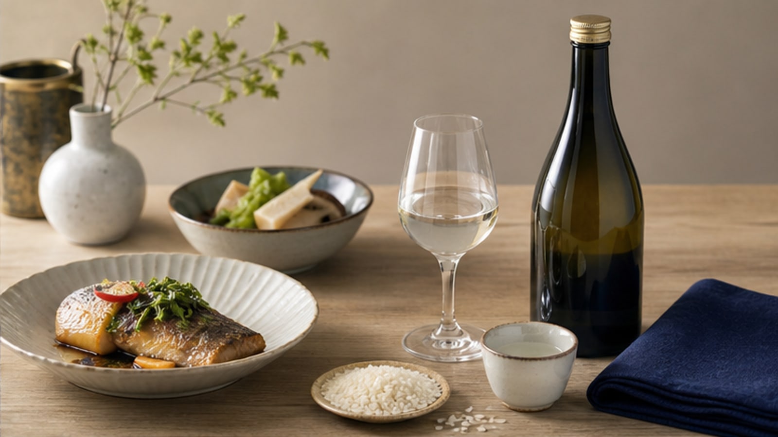 料理に合う日本酒の選び方｜食卓からタイプを逆算の購入判断を表すイメージ
