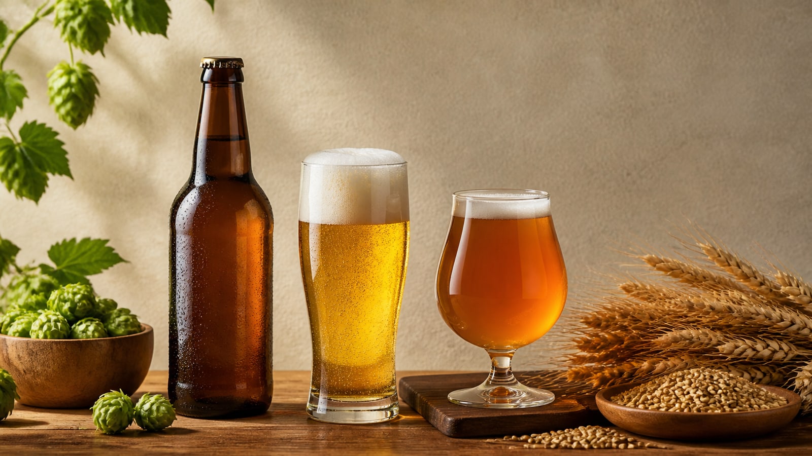 ビールのタイプと用途を比較するイメージ