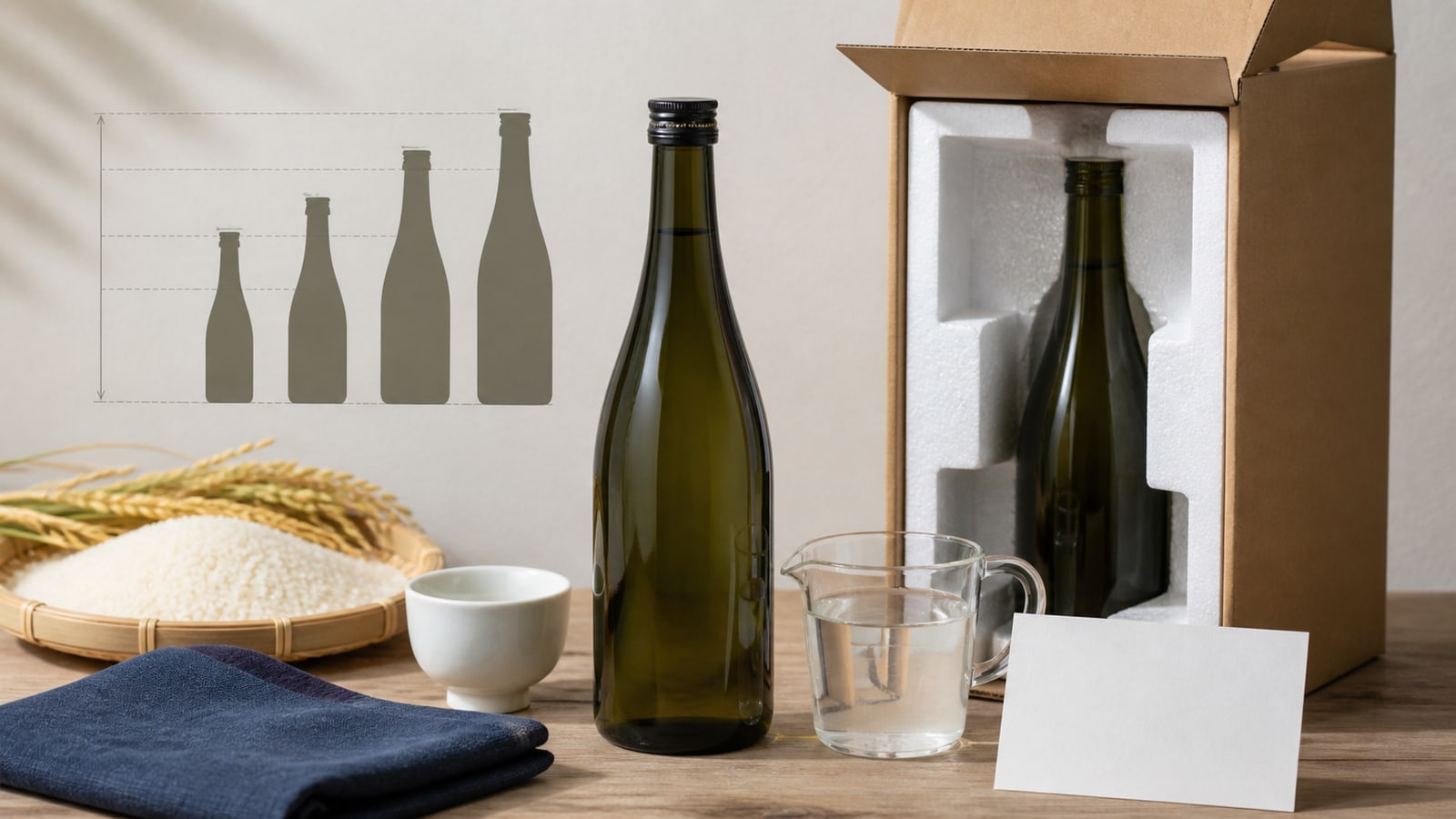 日本酒の通販購入チェックを表すイメージ