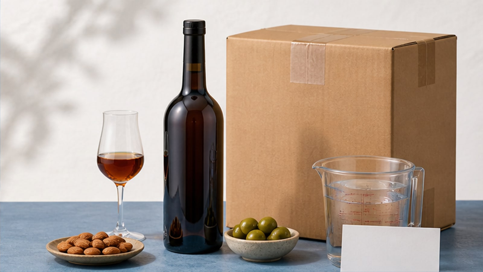 シェリー酒の通販購入チェックを表すイメージ