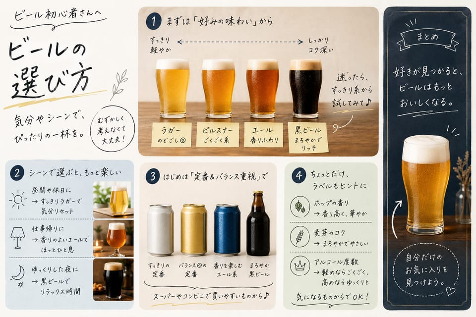 エールとラガーの違いとは？酵母・発酵・味の違いを解説：初心者はどう選ぶか