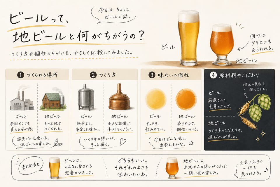 クラフトビールとは？定義・地ビールとの違い・種類をわかりやすく解説：地ビールとの違い