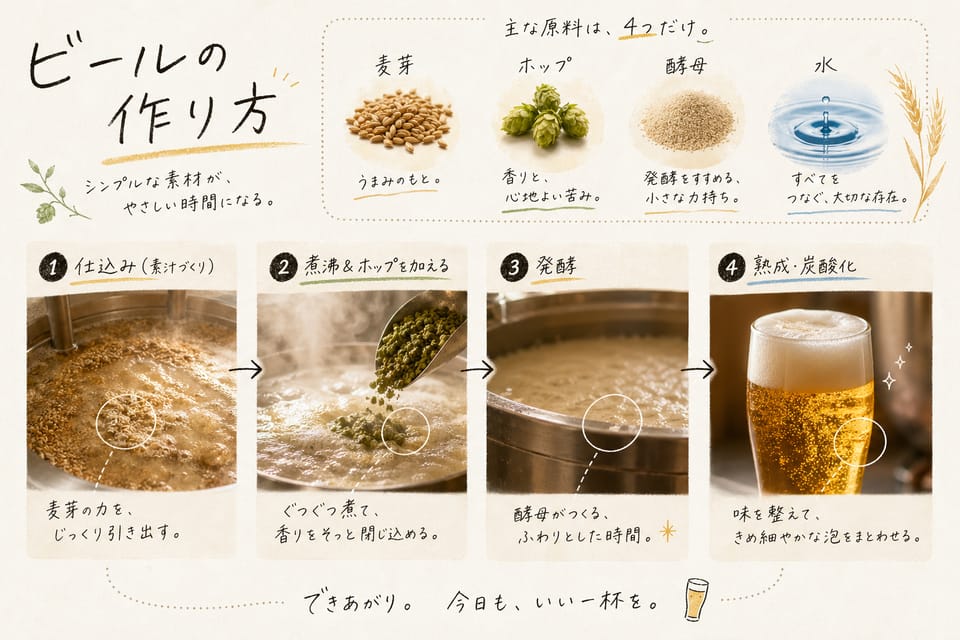 ビールとは？初心者から専門家までわかる完全ガイド：ビールの作り方