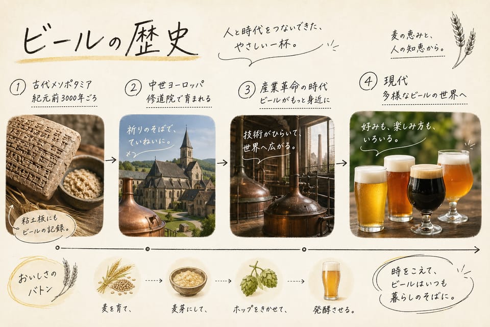 ビールとは？初心者から専門家までわかる完全ガイド：ビールの歴史