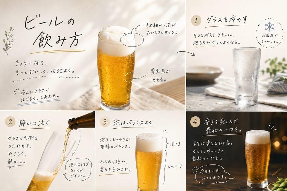 ビールとは？初心者から専門家までわかる完全ガイド：ビールの飲み方