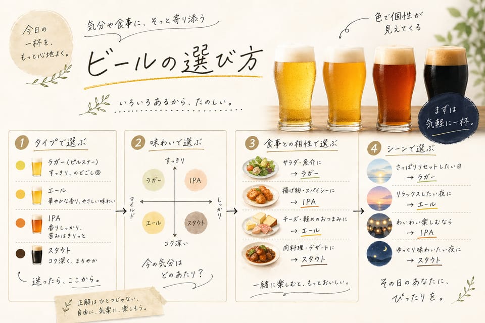 ビールとは？初心者から専門家までわかる完全ガイド：ビールの選び方