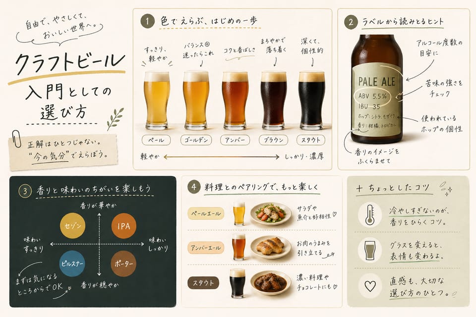ビールのおすすめはどう選ぶ?初心者向け・タイプ別の選び方:クラフトビール入門としての選び方