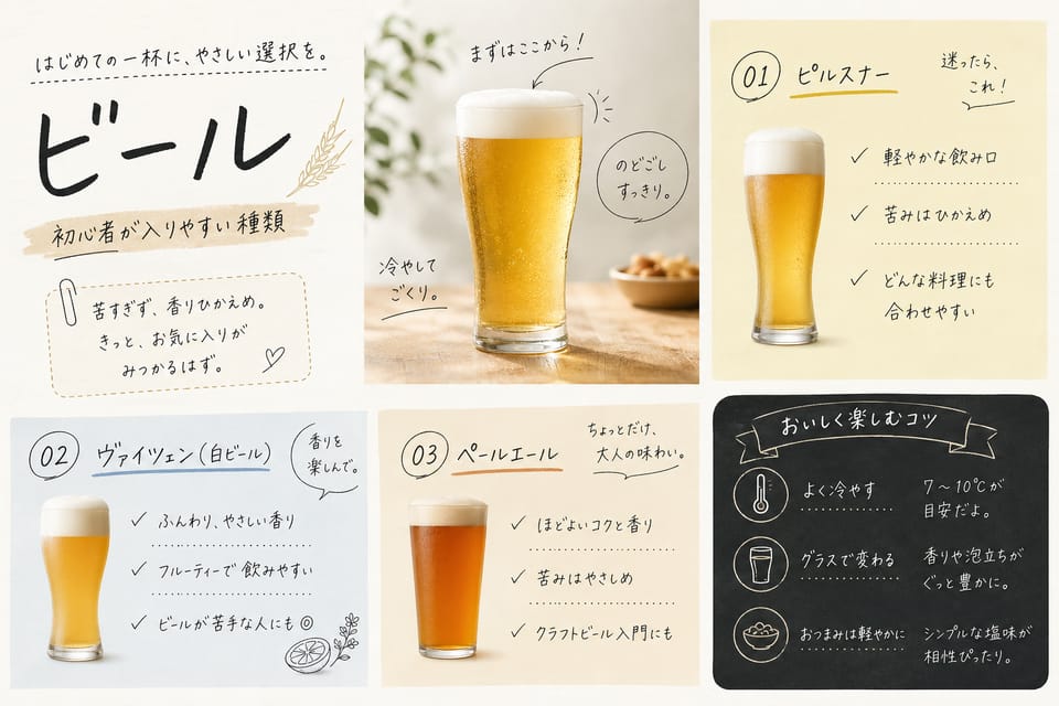 ビールの種類一覧｜基礎からビアスタイルまでまとめて解説：初心者が入りやすい種類