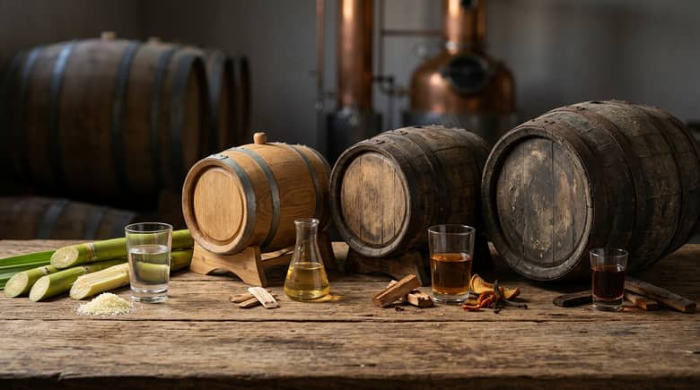 カシャーサの熟成と木材｜アンブラーナ・バルサモ・ジェキチバ・オークの違い：熟成規格を先に理解する