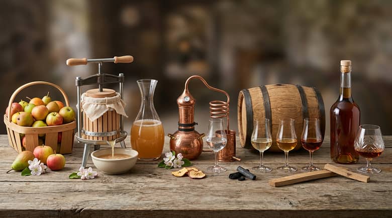 カルヴァドスの作り方とは？果実・発酵・蒸留・熟成までわかる製造ガイド：カルヴァドス造りの全体像