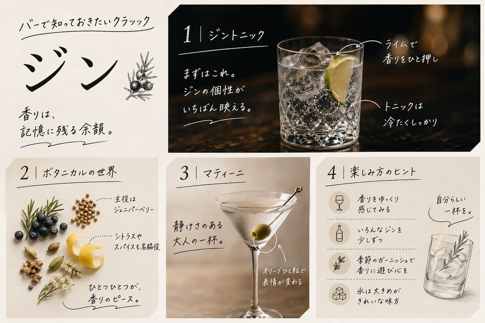 ジンカクテル一覧｜定番から家で作りやすい一杯まで解説：バーで知っておきたいクラシック