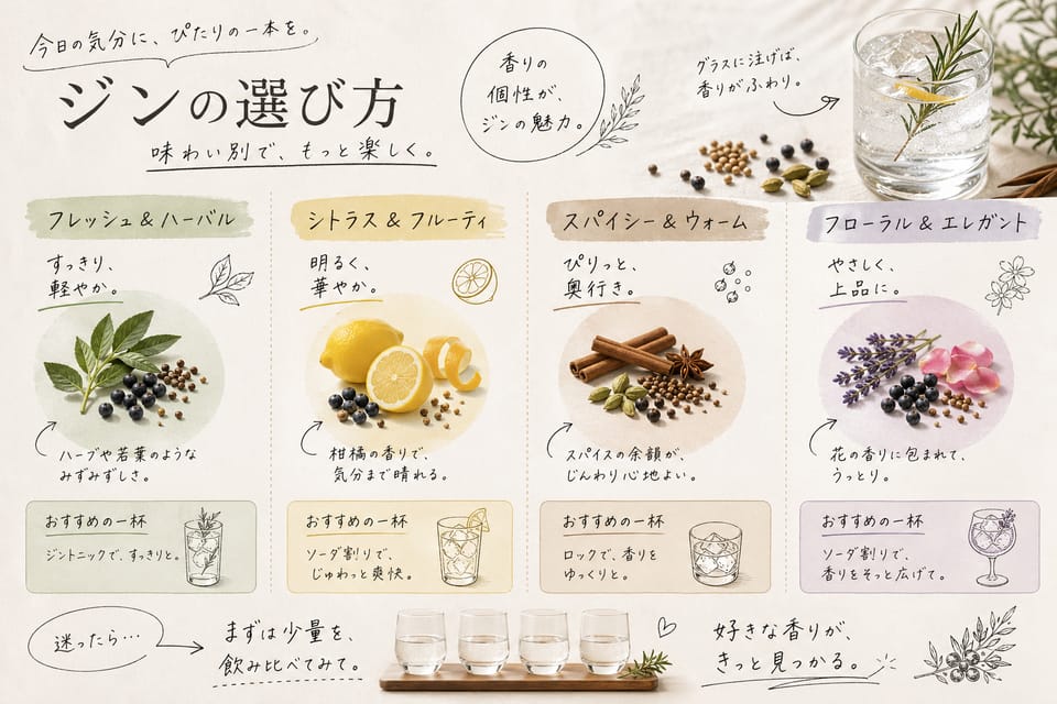 ジンカクテル一覧｜定番から家で作りやすい一杯まで解説：味わい別の選び方