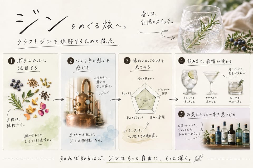 クラフトジンとは？定義が曖昧な理由から魅力まで解説：クラフトジンを理解するための視点