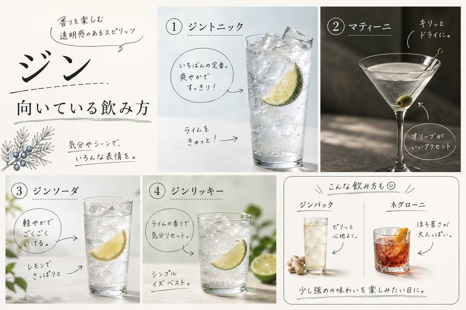 ロンドンドライジンとは？定義と製法を正確に解説：向いている飲み方