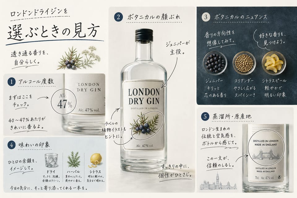 ロンドンドライジンとは？定義と製法を正確に解説：ロンドンドライジンを選ぶときの見方