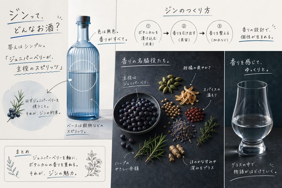 ジンとは？味・種類・飲み方を初心者向けにわかりやすく解説：ジンとは何か