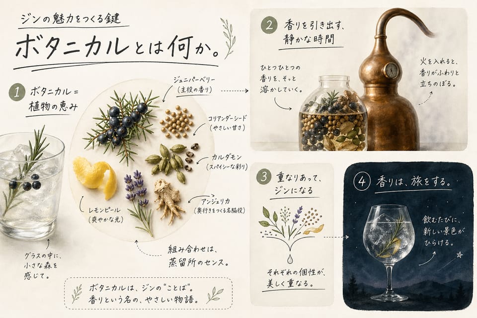 ジンとは？味・種類・飲み方を初心者向けにわかりやすく解説：ボタニカルとは何か