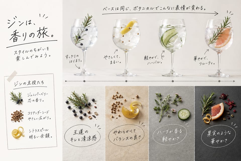 ジンの種類一覧｜定義とスタイルをまとめて解説：ジンの種類は二層で考える