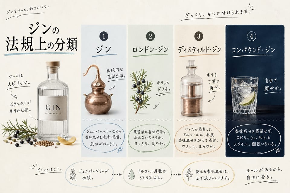ジンの種類一覧｜定義とスタイルをまとめて解説：法規上の分類