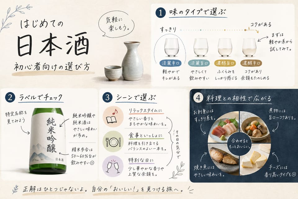 日本酒とは？初心者から専門家までわかる完全ガイド：初心者向けの選び方