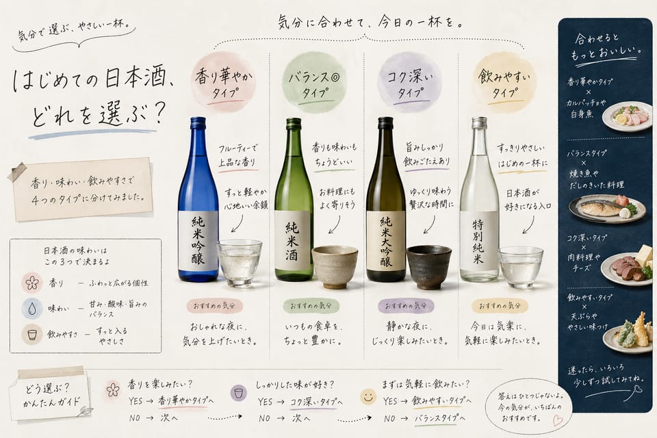 日本酒のおすすめはどう選ぶ?初心者向けの選び方を解説:ランキングより選び方が重要な理由