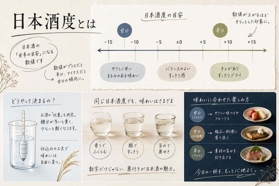 日本酒の甘口辛口とは？日本酒度・酸度の読み方を解説：日本酒度とは