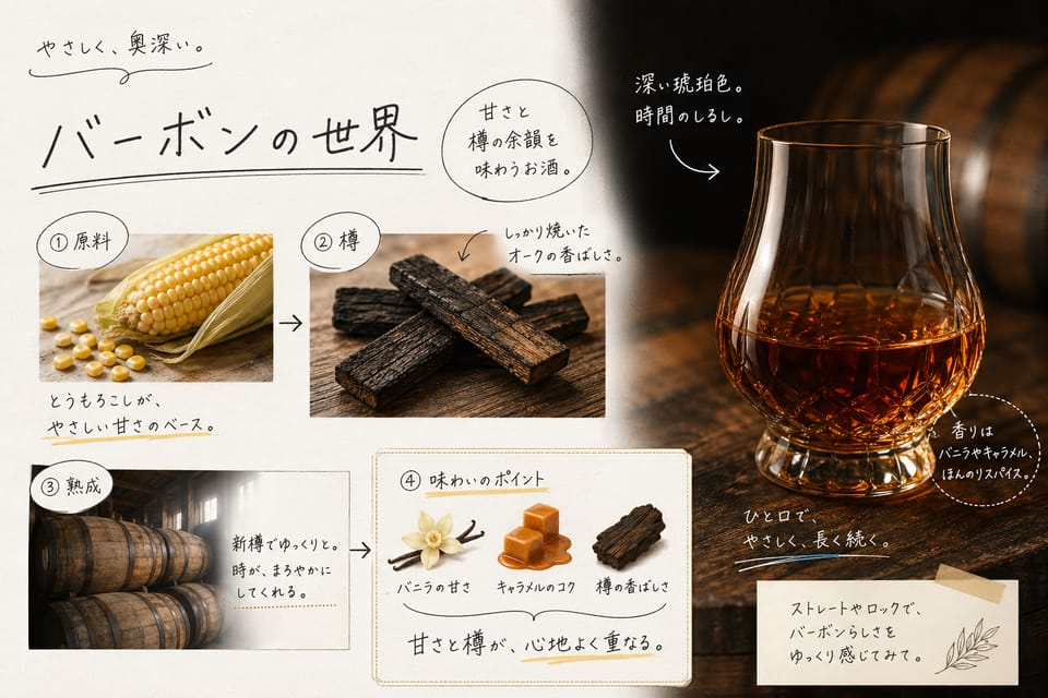 バーボンとは？定義・原料・味・スコッチとの違いを解説：バーボンの定義