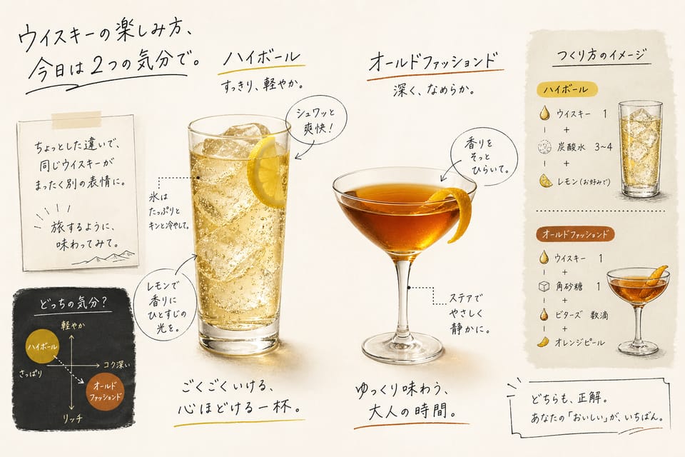 ウイスキーのハイボールとカクテル一覧｜作り方・比率・定番レシピ：ハイボールの基本