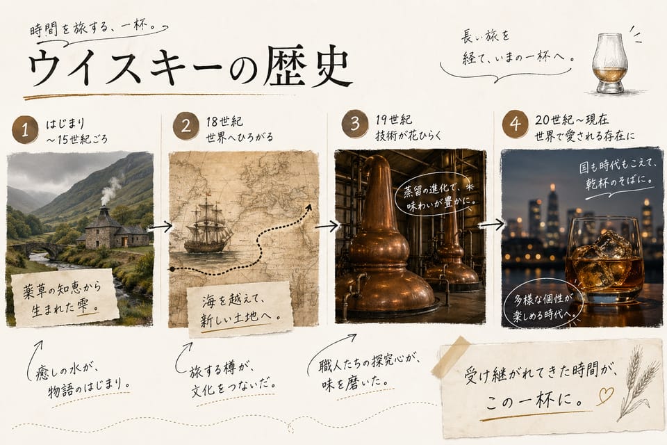 ウイスキーとは？初心者から専門家までわかる完全ガイド：ウイスキーの歴史