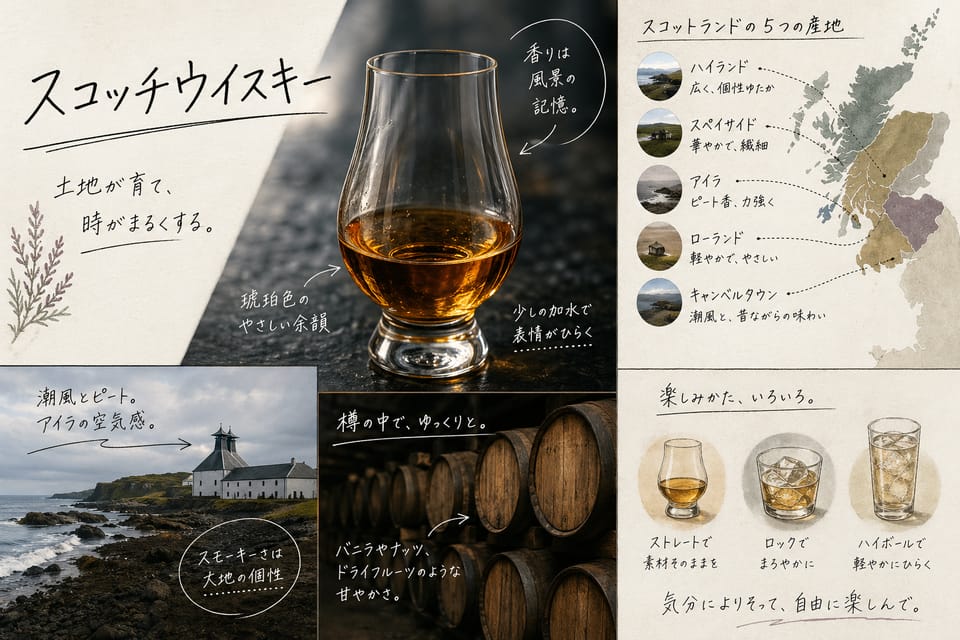 スコッチウイスキーとは？定義・種類・産地・味の特徴を解説：スコッチウイスキーの定義